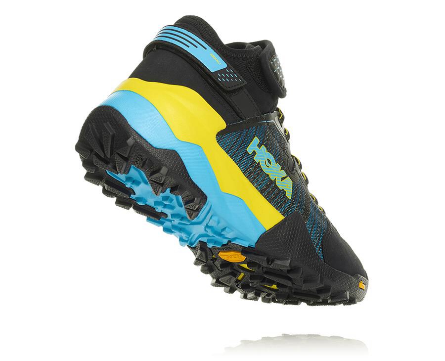 Trail Shoes Mens - Hoka One One Arkali - Black/Blue - TAVPQFW-74